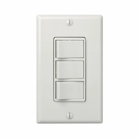 ALMO Broan-NuTone Four Function Wall Switch Control for SensAire Series, 20 Amp, Ivory 77DV